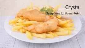  Presentation with chip - Amazing presentation theme having fish and chips backdrop and a lemonade colored foreground