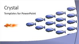  Presentation with goldfish - Cool new slide set with fish and one little goldfish backdrop and a white colored foreground