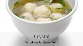  Presentation with fish ball - PPT theme enhanced with fish-ball-soup-taiwanese-food background and a light gray colored foreground