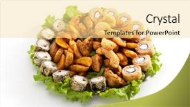  Presentation with free on genetically modified food - Presentation theme consisting of deep fried food with fresh background and a blonde colored foreground