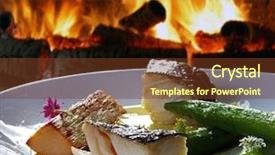  Presentation with olive oil - Cool new presentation with fish bone - cod with olive oil backdrop and a tawny brown colored foreground