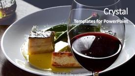  Presentation with olive oil and berries - Presentation theme enhanced with fish bone - cod with olive oil background and a gray colored foreground