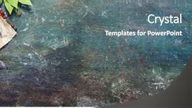  Presentation with food fish - Slide set featuring fish border - food background with seafood background and a gray colored foreground