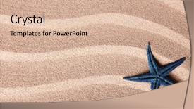  Presentation with pearls and oysters starfish - PPT layouts consisting of fish border - starfish on sand background and a lemonade colored foreground