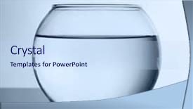  Presentation with bowl - Amazing presentation theme having fish bowl isolated on white backdrop and a sky blue colored foreground