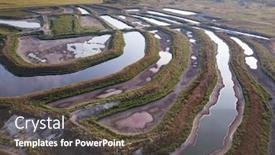  Presentation with fish farm - Presentation having fish-breeding-farm-aerial-view background and a dark gray colored foreground