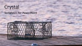  Presentation with crab - Presentation theme enhanced with fish cage - crab pot sits background and a light gray colored foreground
