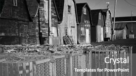  Presentation with pei - Beautiful theme featuring fish cage - lobster pot with oysters barns backdrop and a gray colored foreground