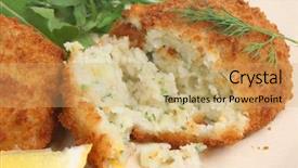  Presentation with herbs - Cool new PPT layouts with fish cake - fishcake with haddock mashed potato backdrop and a yellow colored foreground