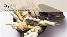  Presentation with korean food - Cool new presentation design with fish cake - korean delicious food backdrop and a lemonade colored foreground