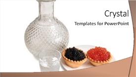 Presentation with vodka - Presentation theme consisting of fish caviar and glass of vodka on white background background and a white colored foreground