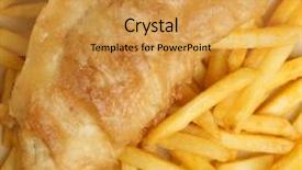  Presentation with fish and chips - Presentation theme having fish chips battered cod fillet background and a  colored foreground