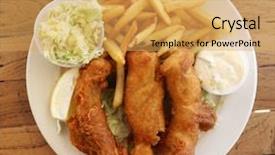  Presentation with hawaiian - Amazing theme having fish chips mahi mahi fish backdrop and a yellow colored foreground