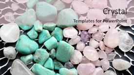  Presentation with mineral - Slide deck featuring fish crystal - beautiful mineral stones closeup background and a lemonade colored foreground