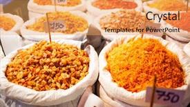  Presentation with shrimp - Cool new presentation design with dried shrimp and seafood backdrop and a yellow colored foreground