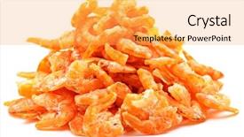  Presentation with shrimp - Presentation theme featuring dried shrimp background and a yellow colored foreground