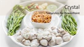  Presentation with oyster - Colorful presentation design enhanced with  backdrop and a  colored foreground