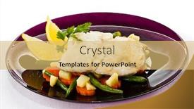  Presentation with fish - Colorful theme enhanced with fish-dish-fish-fillet backdrop and a yellow colored foreground