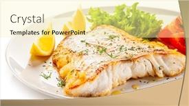  Presentation with fish - Slide deck enhanced with fish-dish-fried-fish-fillet background and a blonde colored foreground