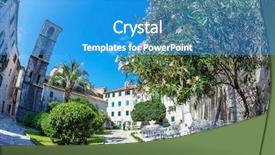  Presentation with kotor montenegro - Audience pleasing PPT theme consisting of fish-eye lens look of the old city on sky background kotor montenegro backdrop and a teal colored foreground