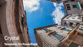  Presentation with kotor montenegro - Audience pleasing presentation theme consisting of fish-eye lens look of the old city on sky background kotor montenegro backdrop and a violet colored foreground