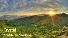  Presentation with russian - Amazing slide set having russian primorye mountains landscape backdrop and a tawny brown colored foreground