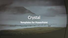  Presentation with farming - Slide deck enhanced with fish farming in faroe island background and a gray colored foreground