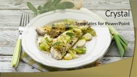  Presentation with sage - Slide set consisting of fish fillet with pistachio sage background and a  colored foreground