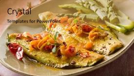  Presentation with tomato - Presentation enhanced with happy pupils giving each other a high five at the elementary school background and a coral colored foreground