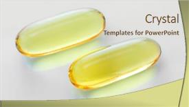  Presentation with health care - Amazing slide deck having fatty liver - omega-3 pills health care concept backdrop and a soft green colored foreground