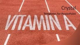  Presentation with vitamin - Amazing slides having liver system - vitamin a written on running backdrop and a coral colored foreground