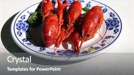  Presentation with chinese chinese - Slides consisting of fish in a chinese resturant background and a  colored foreground