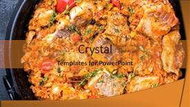  Presentation with cajun - Presentation design consisting of fish jambalaya dish creole cajun background and a gold colored foreground