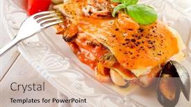  Presentation with fish - Audience pleasing presentation design consisting of fish lasagne backdrop and a lemonade colored foreground