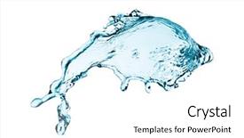  Presentation with water splash - Beautiful theme featuring fish like water splash isolated backdrop and a white colored foreground