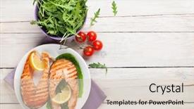  Presentation with salmon grilled fish salmon grilled - Amazing presentation design having fish meal - grilled salmon and salad backdrop and a lemonade colored foreground