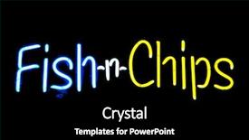  Presentation with neon - Colorful presentation enhanced with fish-n-chips neon sign backdrop and a  colored foreground