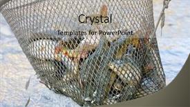  Presentation with fish pond - Presentation having fish net - harvesting pond background and a light gray colored foreground