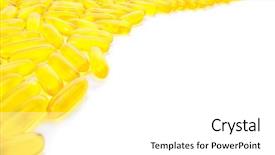  Presentation with capsules - Presentation design enhanced with fish oil capsules with space background and a white colored foreground