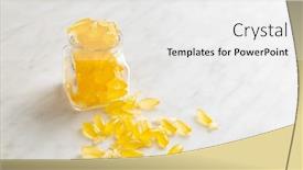  Presentation with capsules - PPT theme featuring fish-oil-capsules-yellow-omega background and a white colored foreground