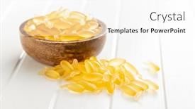 Presentation with capsules - Slide set with fish-oil-capsules-yellow-omega background and a white colored foreground