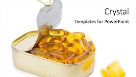  Presentation with oil and gas - Audience pleasing PPT theme consisting of fish oil capsules backdrop and a white colored foreground