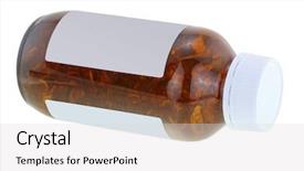  Presentation with gel medicine - Slide set consisting of fish oil in soft gel background and a light gray colored foreground