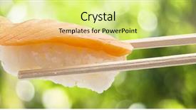  Presentation with free veterans day - PPT theme with fish plant culture - fresh sushi on a sunny background and a  colored foreground