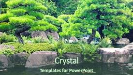  Presentation with japanese culture - Beautiful PPT theme featuring fish plant culture - japanese themes backdrop and a ocean colored foreground