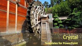  Presentation with wooden - Amazing slides having fish plant culture - wooden waterwheel backdrop and a tawny brown colored foreground
