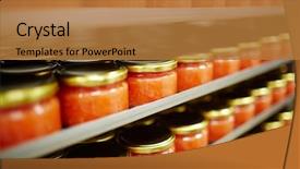  Presentation with roe and caviar - Presentation design with fish plants - salted red caviar in small background and a gold colored foreground