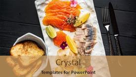  Presentation with caviar - Cool new theme with fish-plate-with-lemon backdrop and a yellow colored foreground