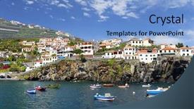  Presentation with fish port - Amazing presentation having fish port - camara de lobos resort madeira backdrop and a light blue colored foreground