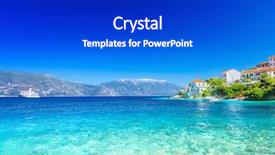  Presentation with village - PPT layouts having fish port - fiskardo village kefalonia island greece background and a  colored foreground